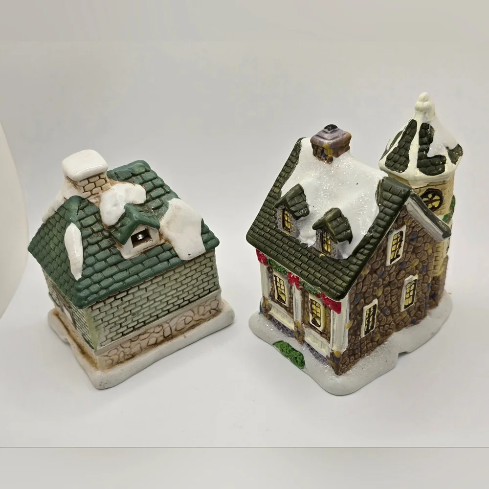 Wellington Square Collection Christmas Village Holiday 04 Church Public Library